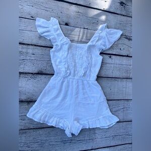 American Eagle Outfitters Dainty Lace Romper White